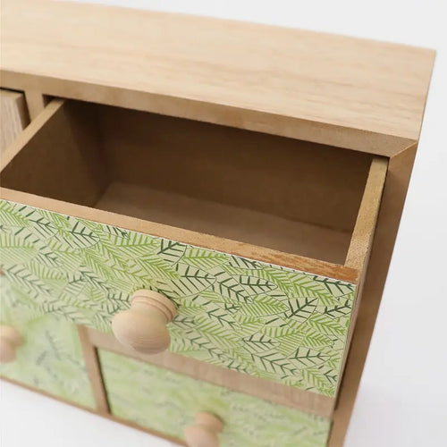 Exquisite Applique Drawer Box Storage - Wood Color