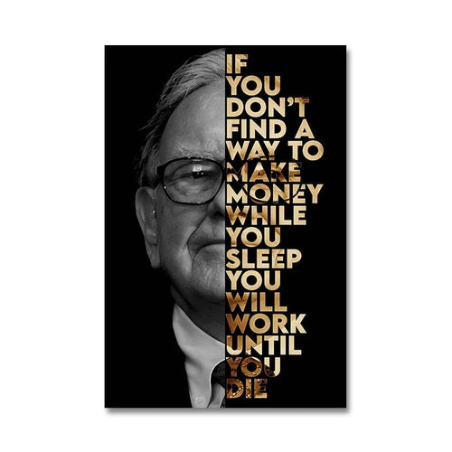 Poster Motivation Zitate Bill Gates Warren Buffet Steve Jobs ·  Wand Deko Print  · ohne Rahmen